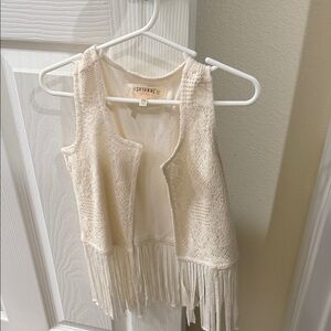 Shyanne Ivory Fringe Vest